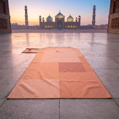 Islamic Foldable Prayer Mat with Keychain – Waterproof Travel Prayer Rug | 97×45cm | Gift for Men & Women