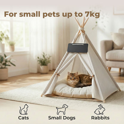 Pawz Pet Tent Bed – Cozy Indoor House for Cats, Puppies & Small Dogs | Washable Cushion GPG Av8Store
