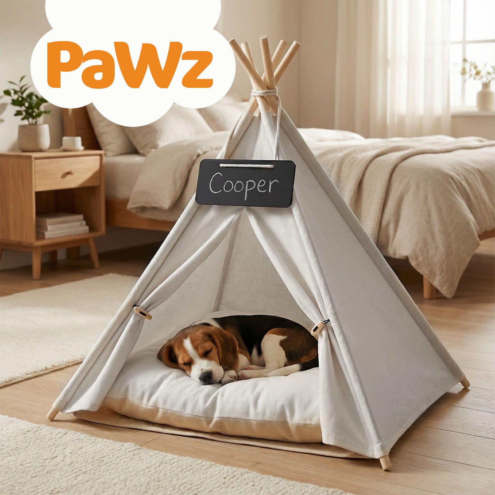 Pawz Pet Tent Bed – Cozy Indoor House for Cats, Puppies & Small Dogs | Washable Cushion GPG Av8Store