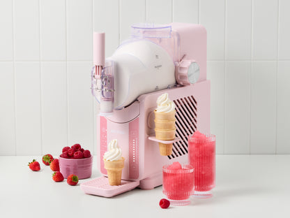 Wolstead Bliss Soft Serve and Slushy Maker 1.8L in Dusty Pink lifestyle