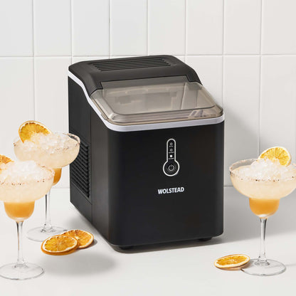 Wolstead Crystal Nugget Ice Maker 14kg in black