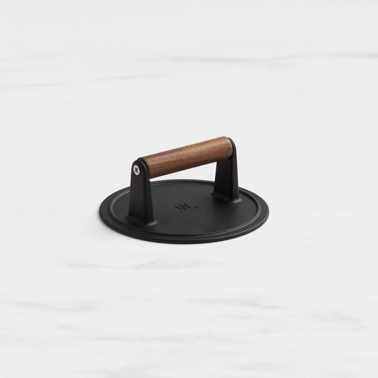 Wolstead Ember Cast Iron Burger Smasher 20cm with beechwood handle