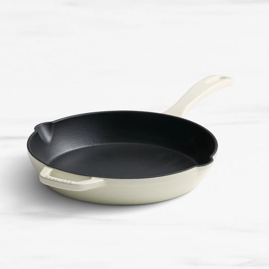 Wolstead Endure+ Enamel Cast Iron Frypan 25cm | Ivory | All Stovetops