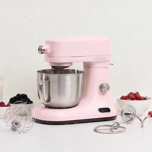 Wolstead Palette Stand Mixer 5L 1200W | Dusty Pink | Built-In Scale