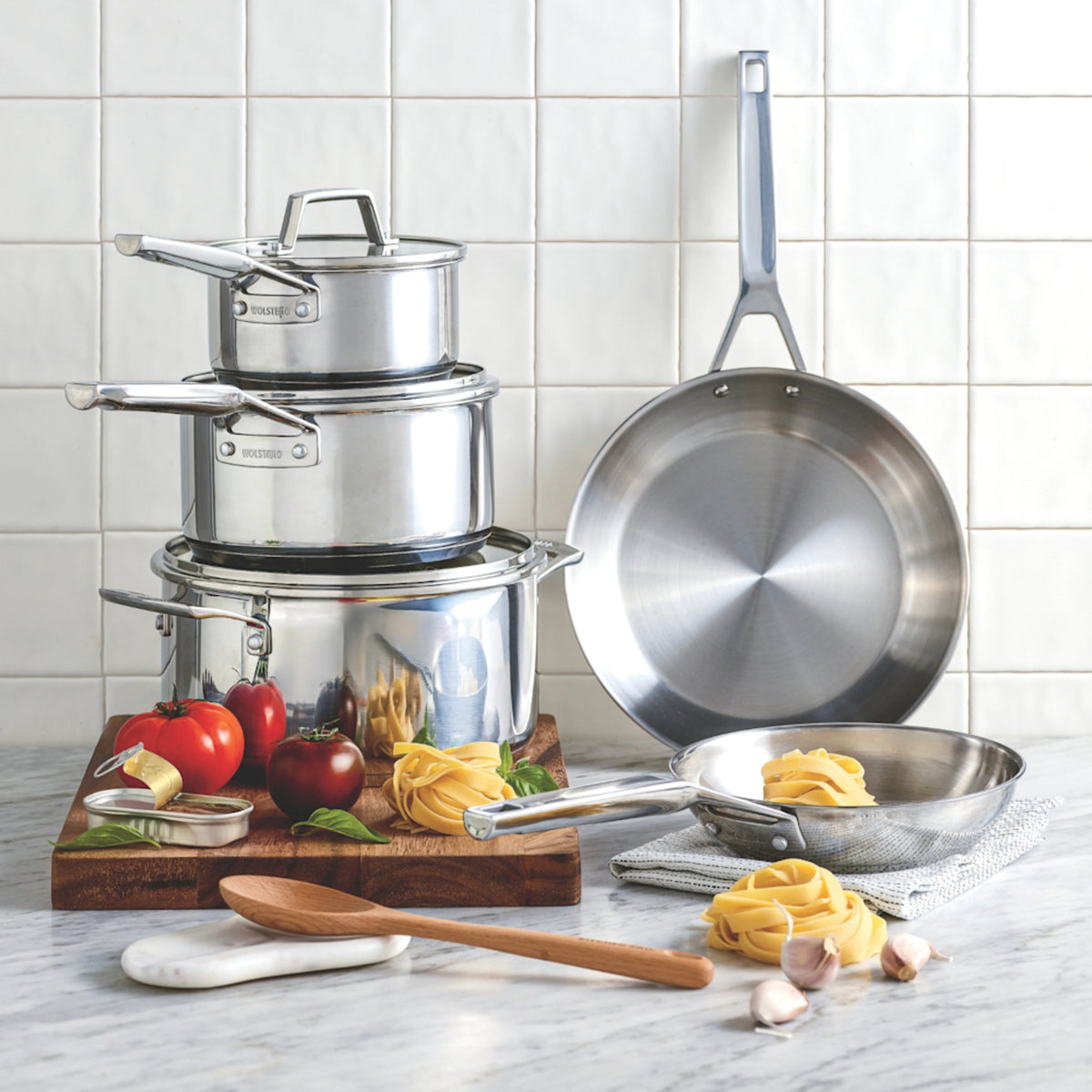 Wolstead Steeltek Ultra 6pc Stainless Steel Cookware Set