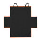 Black bag with measurements on a white background