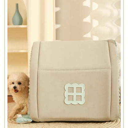 Plush Pet Bed House – Cosy Indoor Kennel for Cats & Dogs | 3 Sizes