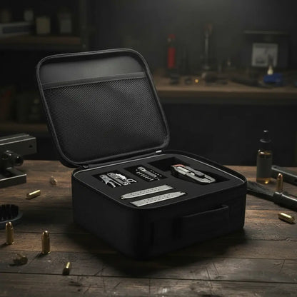 Hard Pistol Case Waterproof Handgun Storage Box Carry Bag with DIY Pre‑Cut Foam AEX