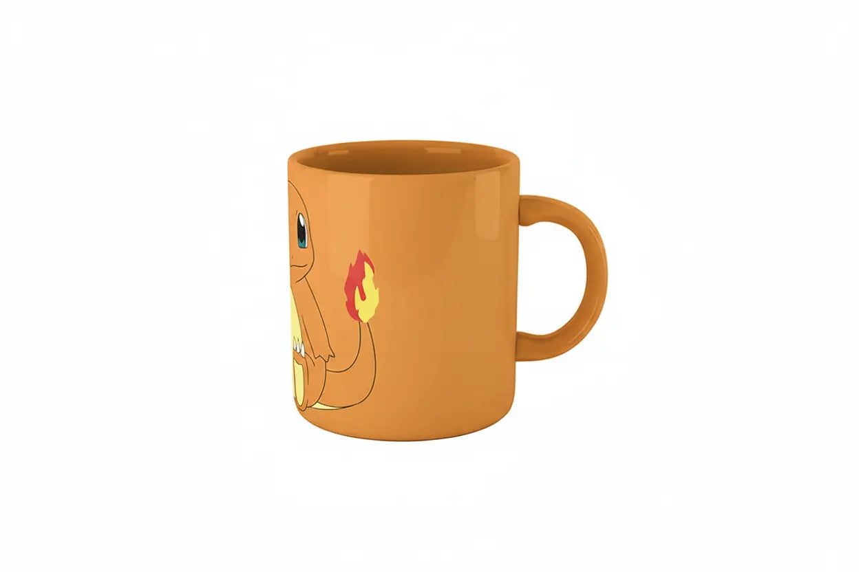 2x Pokémon Charmander Character Mug 300ml | Coloured Ceramic Cup | Kids & Fans Gift KGS
