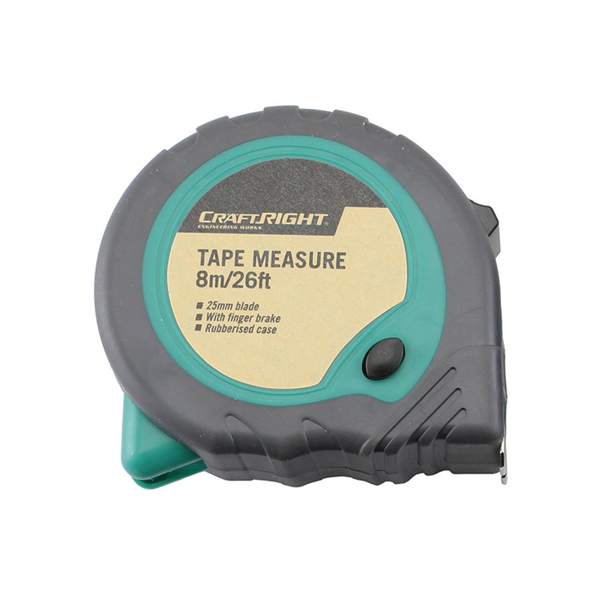 Craftright 8m Tape Measure with belt clip