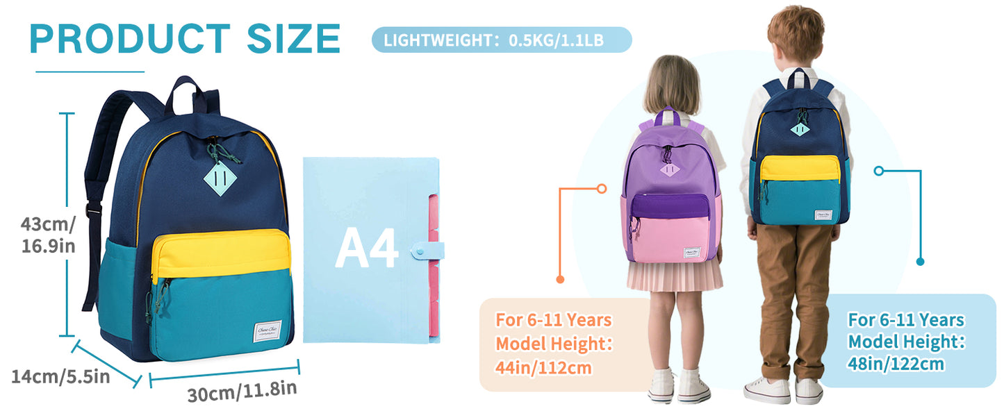 Chase Chic Kids Backpack – Lightweight Water-Resistant School Bag for Boys & Girls | Ages 3+