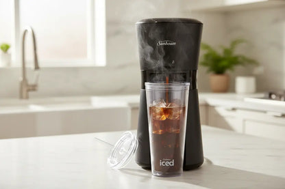 Sunbeam Iced Coffee Machine Quick Brew with 650ml Reusable Tumbler – Black KGS