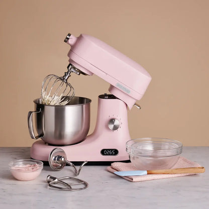 Wolstead Palette Stand Mixer 5L 1200W | Dusty Pink | Built-In Scale