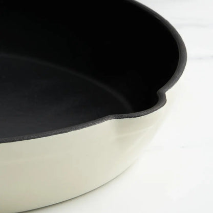 Wolstead Endure+ Enamel Cast Iron Frypan 25cm | Ivory | All Stovetops