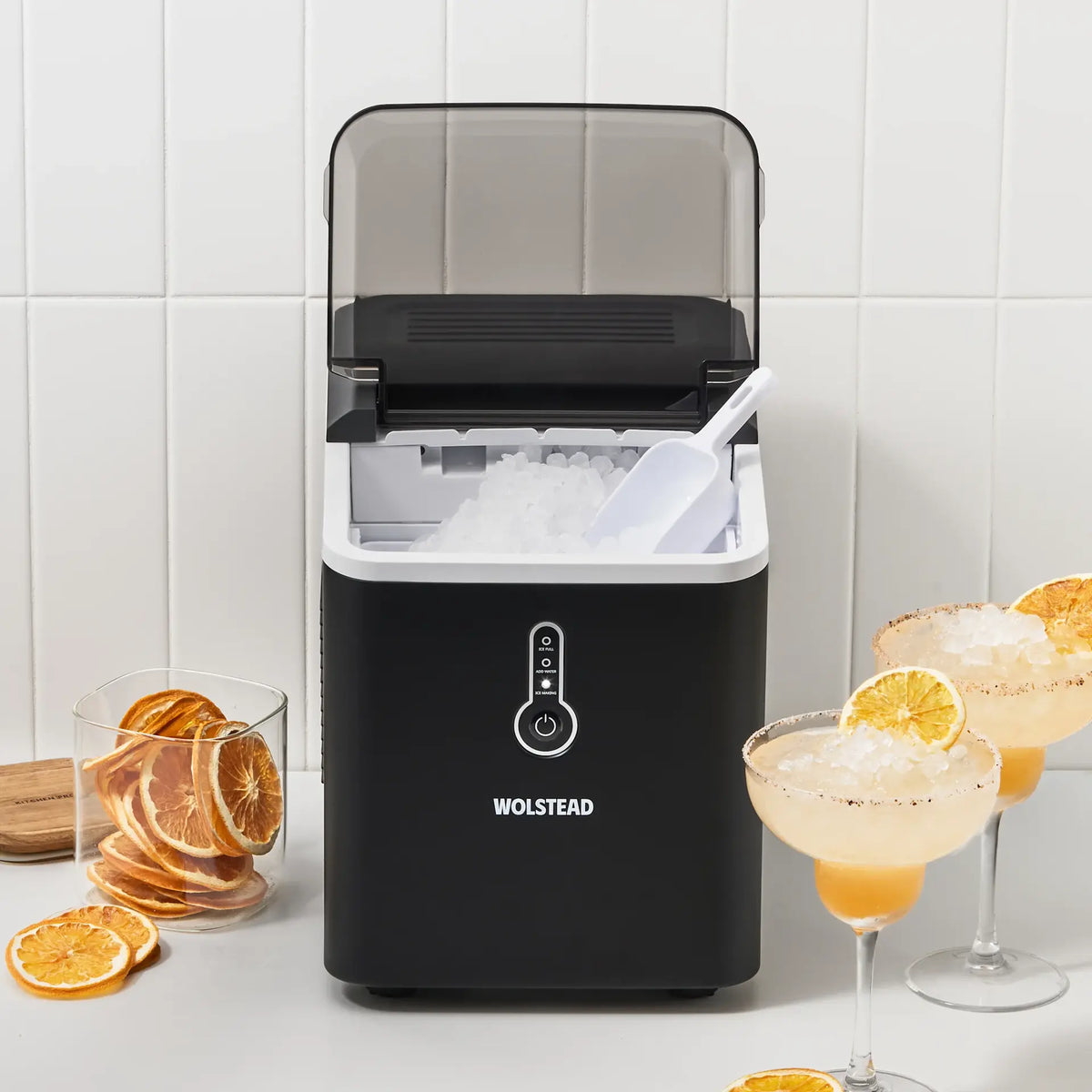 Wolstead Crystal Nugget Ice Maker 14kg Black