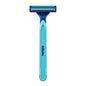 Gillette razor with 'Easy Grip Handle' text on a blue and green gradient background