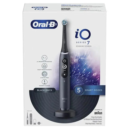 Oral‑B iO 7 Series Electric Toothbrush – Black Smart Pressure Sensor Deep Clean CWH