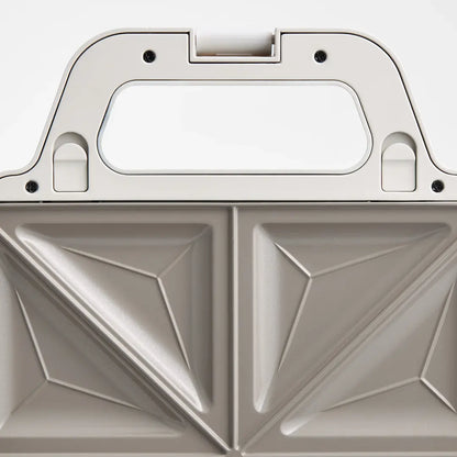 Everten 4-Slice Waffle & Jaffle Maker – Warm Grey | Interchangeable Plates