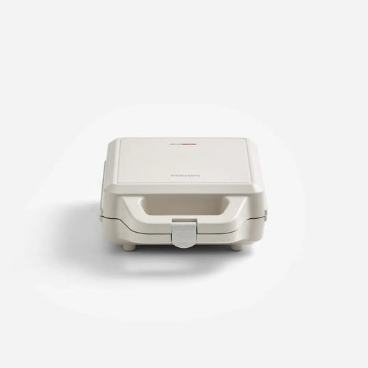 Everten 4-Slice Waffle & Jaffle Maker – Warm Grey | Interchangeable Plates
