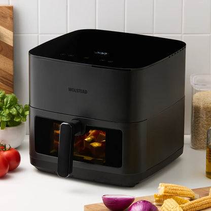 Wolstead Swift Air Fryer 8L black front view
