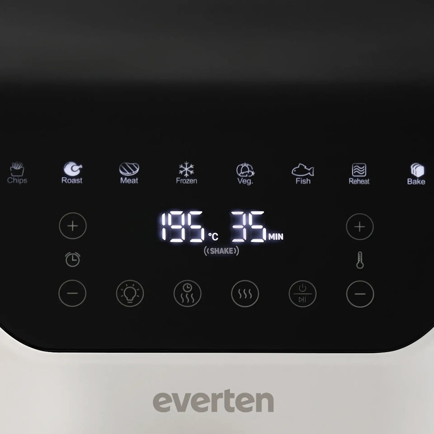 Everten Express Slim Air Fryer touchscreen 8 presets
