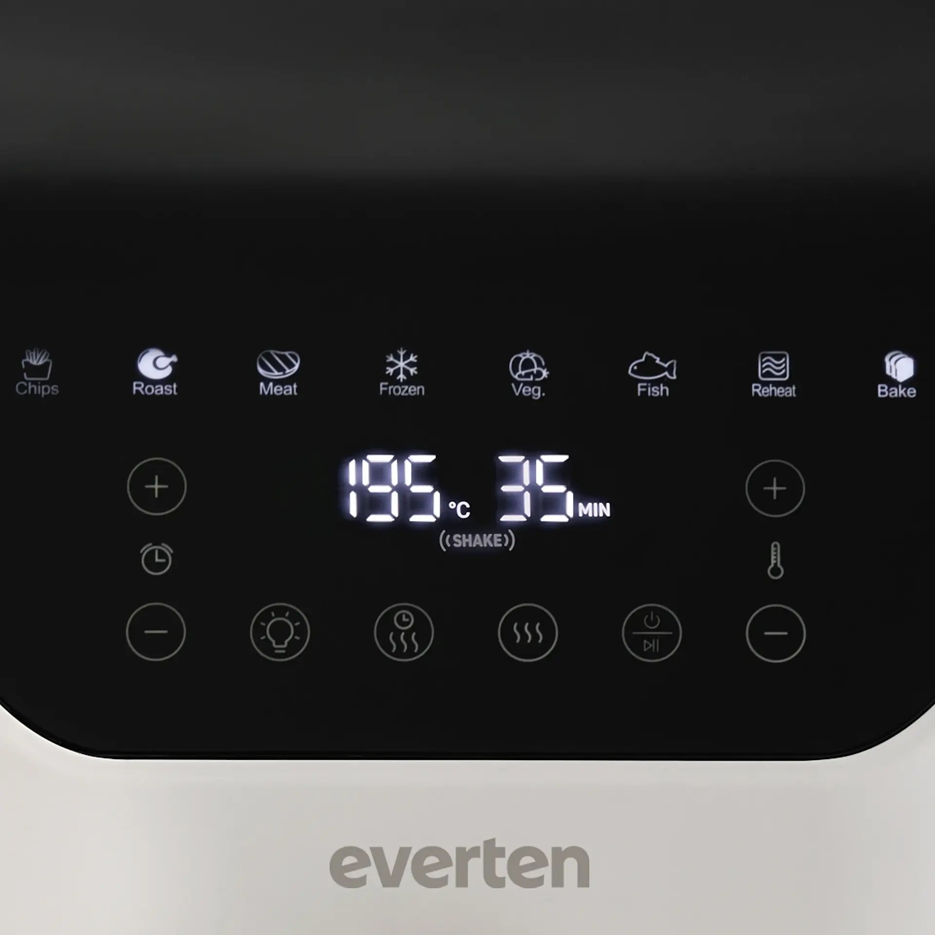 Everten Express Slim Air Fryer touchscreen 8 presets
