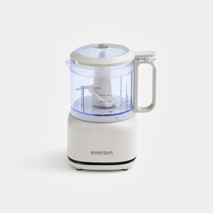 Everten Mini Food Processor 2 Cup – 500mL Compact Chopper & Blender | Warm Grey