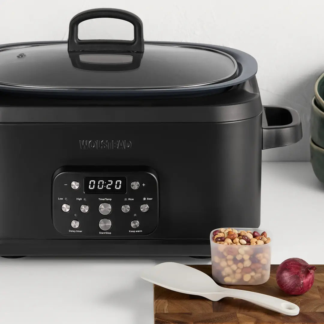 Wolstead Perfection Slow Cooker 6L | Ceramax Non-Stick | 6-in-1 Digital Panel