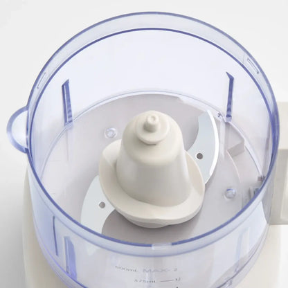 Everten Mini Food Processor 2 Cup – 500mL Compact Chopper & Blender | Warm Grey