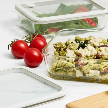 Kitchen Pro Airlock Glass Container Set 10pc | Borosilicate Glass Food Storage