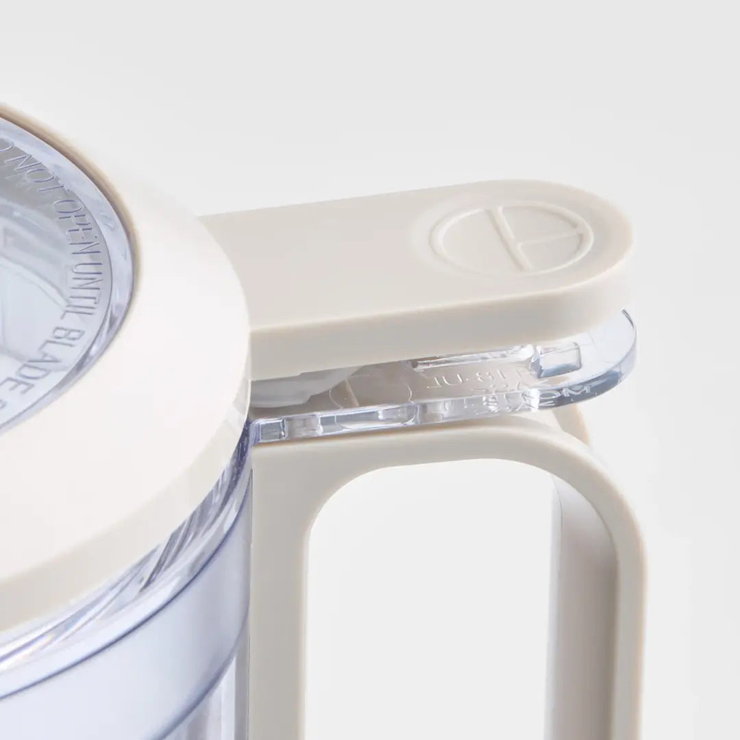 Everten Mini Food Processor 2 Cup – 500mL Compact Chopper & Blender | Warm Grey