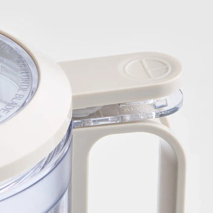 Everten Mini Food Processor 2 Cup – 500mL Compact Chopper & Blender | Warm Grey
