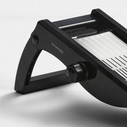 Kitchen Pro Prep Stainless Steel Mandoline Slicer – Black | 6 Interchangeable Blades