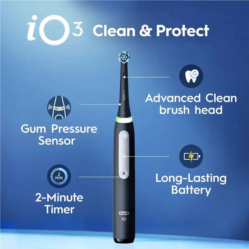 Oral‑B iO 3 Series Clean & Protect Electric Toothbrush – Matte Black CWH