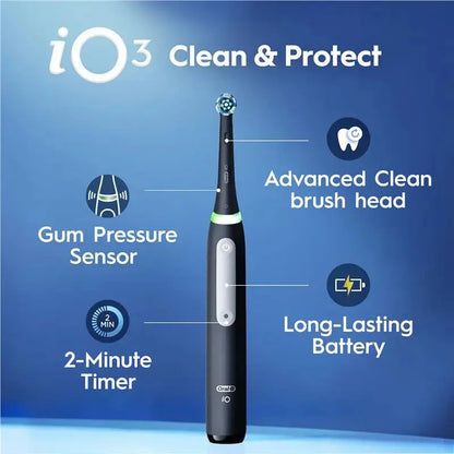 Oral‑B iO 3 Series Clean & Protect Electric Toothbrush – Matte Black CWH