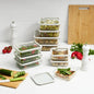 Kitchen Pro Airlock Glass Container Set 10pc | Borosilicate Glass Food Storage