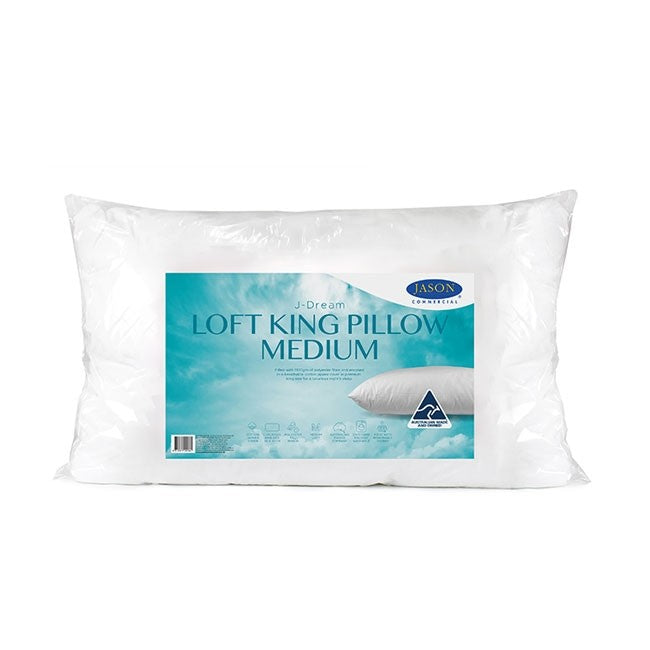 Loft King Pillow Medium packaging with a visible brand logo on a white background