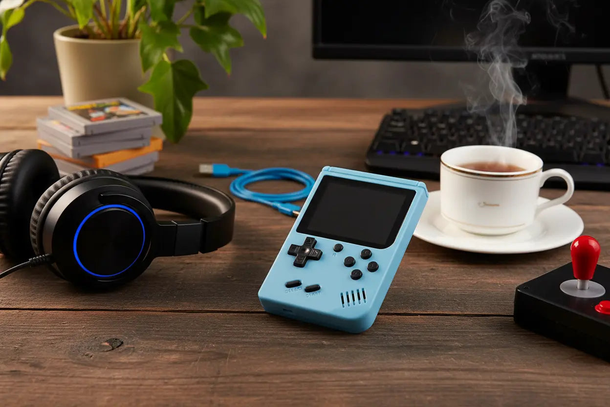 Handheld Retro Game Console 500 Built‑In Games 3‑Inch Portable Kids Gift AU OZAB