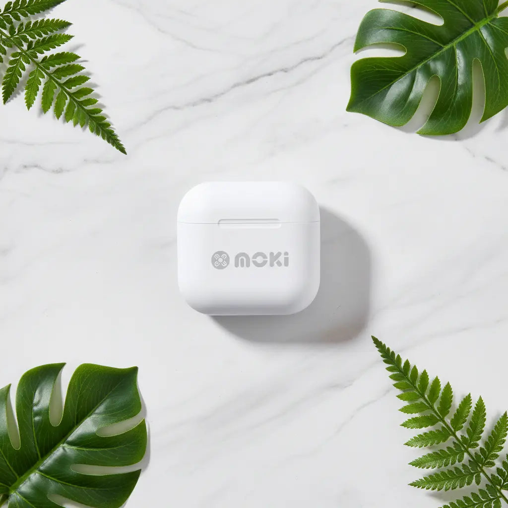 Moki MokiPods Mini TWS Wireless Earphones – Kids Volume‑Limited In‑Ear, White KGS