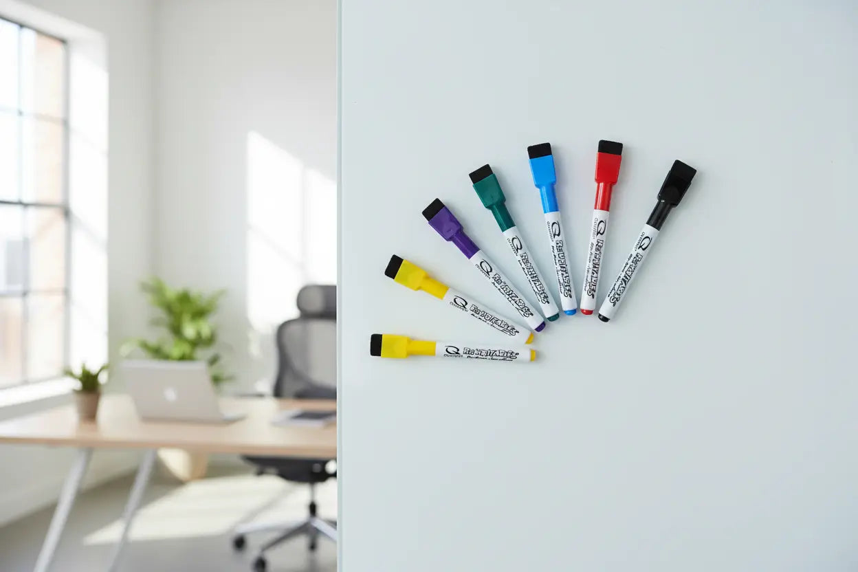 Quartet 6‑Pack Rewritable Fine Tip Markers | Colourful Dry‑Erase Pens KGS