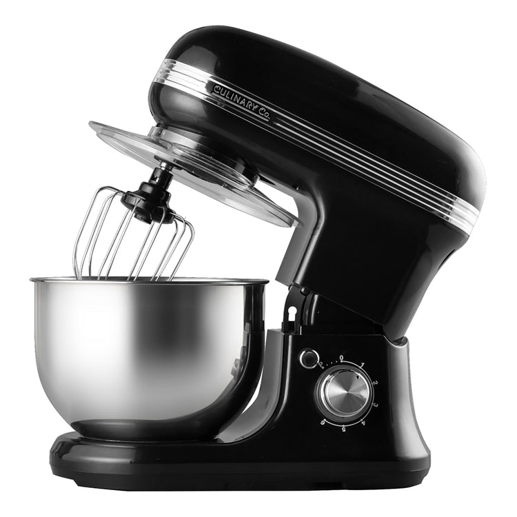 Culinary Co Retro Stand Mixer | 5L Stainless Steel, 6-Speed + Pulse, Black | Home Baking | Av8Store Australia SPT Av8Store