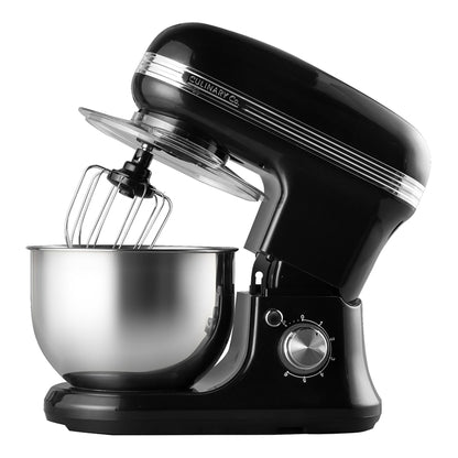 Culinary Co Retro Stand Mixer | 5L Stainless Steel, 6-Speed + Pulse, Black | Home Baking | Av8Store Australia SPT Av8Store