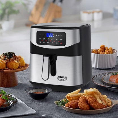 Kitchen Couture 12L Digital Air Fryer – Silver | Large Capacity, 9 Preset Programs