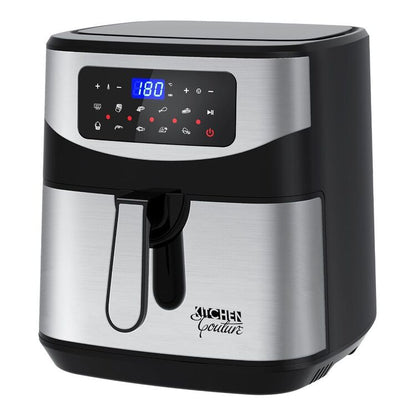 Kitchen Couture 12L Digital Air Fryer – Silver | Large Capacity, 9 Preset Programs