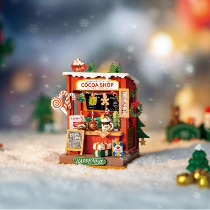 Robotime Rolife Christmas Cocoa Shop DIY miniature house kit, image 3