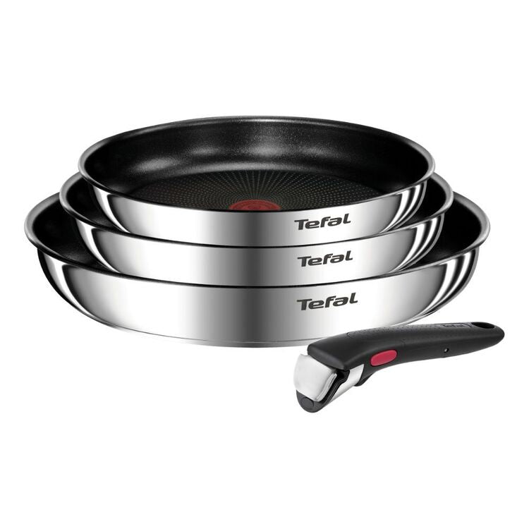 Tefal Ingenio Emotion Induction Non-Stick 4 Piece Set in silver
