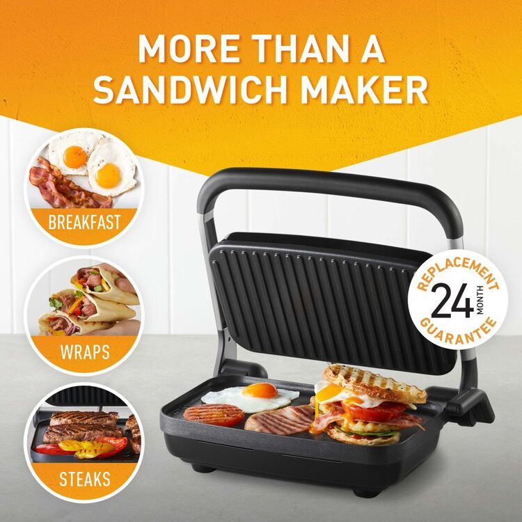 Sunbeam Café Style 2-Slice Sandwich Grill & Press | AnyHeight™ Control, Non-Stick, Upright Storage | Av8Store Australia Sunbeam Av8Store