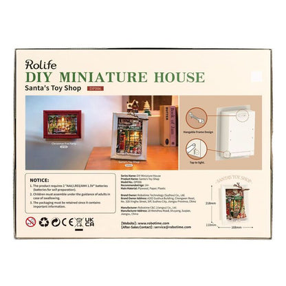Robotime Santa's Toy Shop miniature house detail