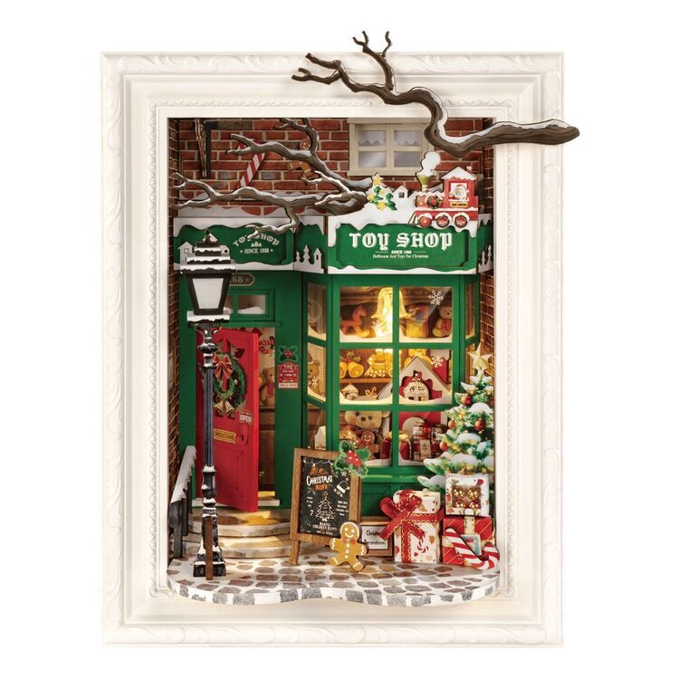 Robotime Christmas DIY Miniature House Santa's Toy Shop Kit