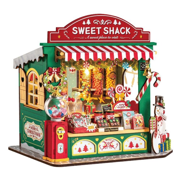 Robotime Candy Shop miniature house assembled